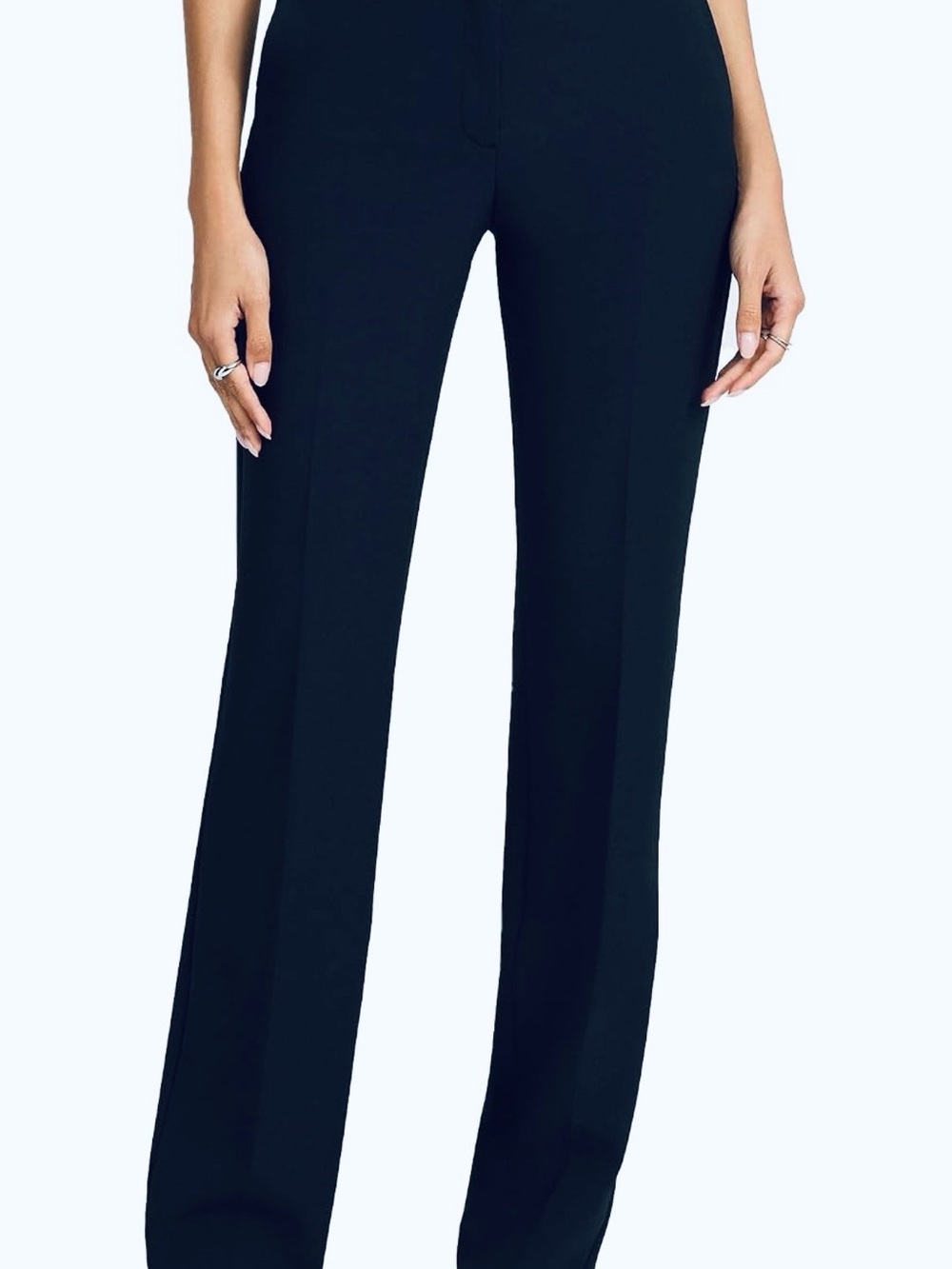Express Editor Bootcut Pants Navy Mid Rise Size 10 Long